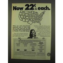 1975 Bell Long Distance Ad - Now 22c or Less Each
