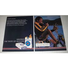 1981 2-page Vantage Cigarette Ad - Taste of Success