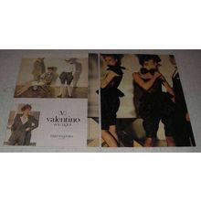 1981 2-page Valentino Boutique Fashion Ad