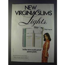 1980 Virginia Slims Lights Cigarettes Ad