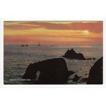 Sunset at Land's End Postcard Cornwall 3388
