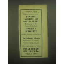 1945 Parke-Bernet Galleries Advertisement - Florence S. Schuette