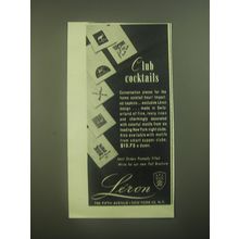 1945 Leron Napkins Advertisement - Club Cocktails