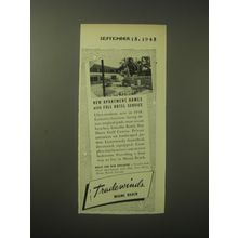 1948 Tradewinds Hotel Apartments Advertisement - Full Hotel Service
