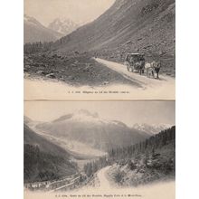 Diligence Au Col Des Montets Transport 2x Antique Switzerland Postcard s