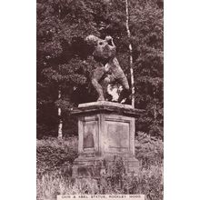 Cain & Abel Statue Rockley Wood Yorkshire Real Photo WW1 Postcard