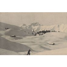 Alpine Skiing at Adelboden Gilbach Old Switzerland Postcard
