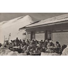 Waiter At Restaurant Bergrestaurant Adelboden Switzerland RPC Postcard
