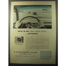 1953 Libbey Owens Ford E-Z-Eye Safety Plate Glass Ad - Drive in the shade