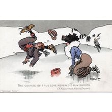 Ice Skating Shakespeare A Midsummer Nights Dream Comic Postcard