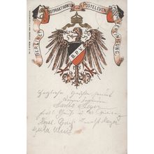 Berlin Post Office Postal History Shield German Old Postcard