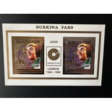 Burkina Faso 1996 Mi. Bl. 168 John Lennon Gold Music Musik Musique Or Argent