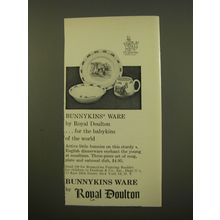 1961 Royal Doulton Bunnykins Ware Advertisement - For the Babykins