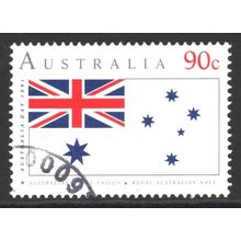 AUSTRALIA 1991: AUSTRALIA DAY - 90c WHITE ENSIGN, RAN USED (G1)