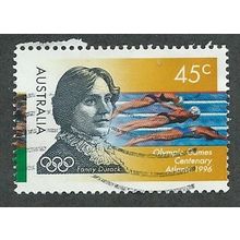 AUS 1996 45c 'OLYMPICS -FANNY DURACK' FINE USED (EBID38-907)