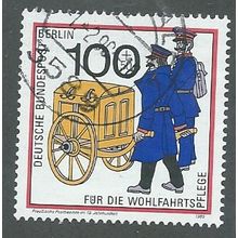 BERLIN -1989 100pf+ 50 'POSTAL DELIVERIES' FINE USED (EBID44-916)