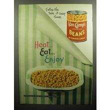 1947 Van Camp's Beans Ad - The Take-it-Easy Line