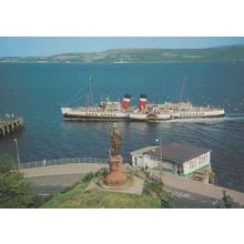 Paddle Steamer Waverley at Dunoon Rare Voyage Postcard