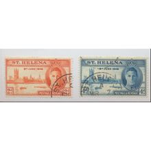 St. Helena Stamps Scott #128 To 129, Used