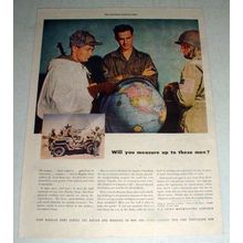 1947 US Army Recruiting Service Ad - Measure Up to Men