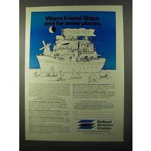 1971 Holland America Cruises Ad - Warm Friend Ships
