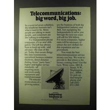 1973 United States Independent Telephone Association Ad - Big Word
