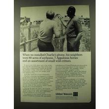 1973 United Telecom Ad - 80 Acres of Soybeans