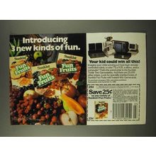 1986 Sunkist Fun Fruits Ad - 3 New Kinds of Fun