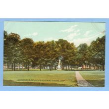 CT Guilford Guilford Green and Soldiers Monument View of Tree Lined Green ~468