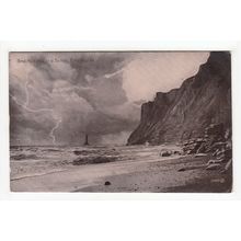 Beachy Head in a Lightning Storm Eastbourne Postcard East Sussex