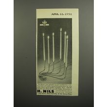 1952 H. Nils The Wave Candlestick Advertisement