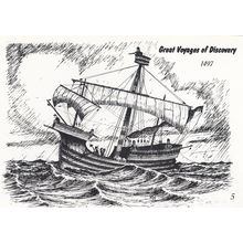 John Cabot British 1497 Voyage Ship To Iceland Newfoundland Postcard