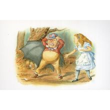Tweedledee Tweedledum & Rattle Alice Through The Looking Glass Postcard