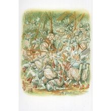 Soldiers Alices Adventures In Wonderland Book Battle Postcard