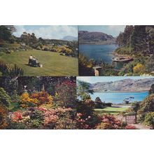 Inverewe Garden Elderley People Writing Park Bench Boat Flowers 4x Postcard s