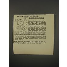 1956 Beckman Instruments Ad - How to be the happiest creative engineer