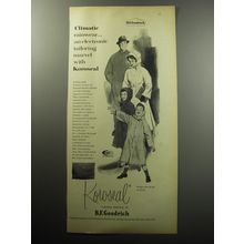 1957 B.F. Goodrich Koroseal Rainwear Advertisement - Climatic rainwear