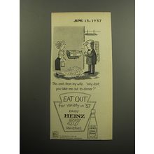 1957 Heinz Tomato Ketchup Advertisement - This one's from my wife