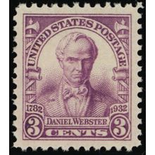 725, Mint Superb NH 3¢ Webster - Stuart Katz