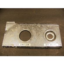 1961 CHRYSLER IGNITION OFF - ON - VOL ALUMINUM DASH BEZEL OEM 62 NEWPORT