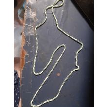 womens pale green long box chain necklace