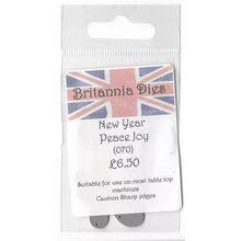 Britannia Dies. New Year Peace Joy Die Set. Die Cutting Cardmaking Scrapbooking