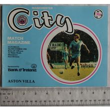 1981 programme Manchester City v. Aston Villa