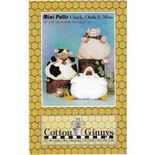 Cotton Ginnys #M099 Mini Puffs Cluck Oink Chicken Pig Cow Instructions & Pattern