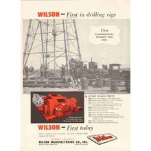 wilson mfg company 1959 gas oil well drilling rigs vintage ad