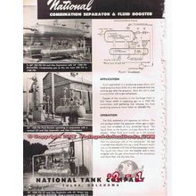 NATIONAL TANK COMPANY 1955 Carthage oil separator booster vintage ad