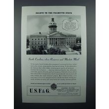 1946 USF&G Insurance Ad - Palmetto State, S. Carolina
