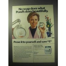 1985 Pond's Cold Cream Ad - No Soap Does
