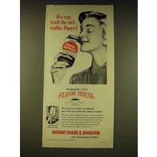 1958 Chase & Sanborn Coffee Ad - You can smell the rich coffee flavor