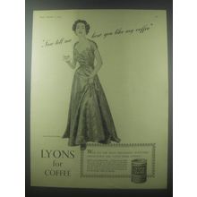 1954 Lyons Coffee Advertisement - Dress by Roecliff & Chapman